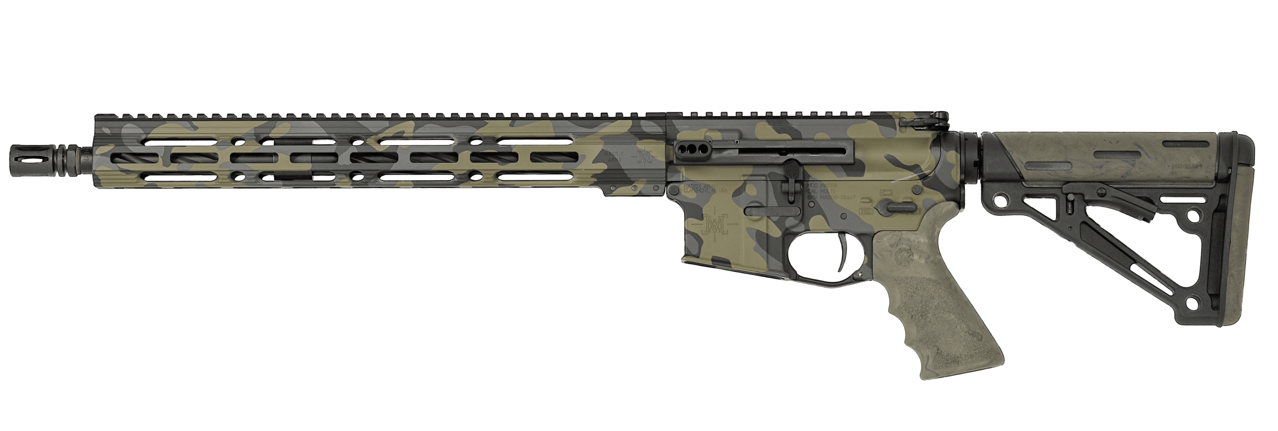 Camo green dual charge ar15